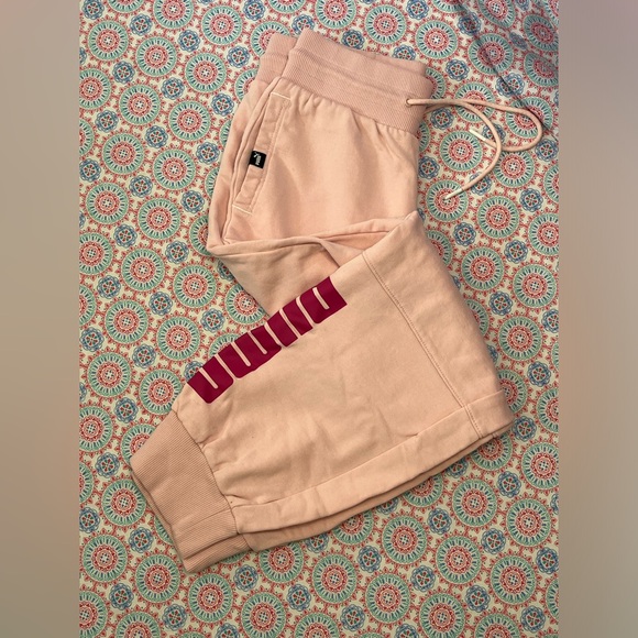 Sz XS pink Puma sweatpants - Picture 1 of 7